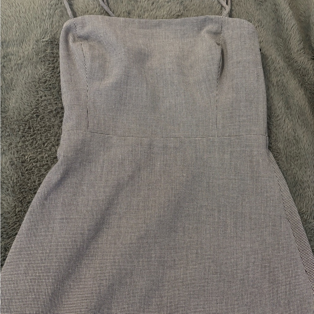 Grey Houndstooth Dress